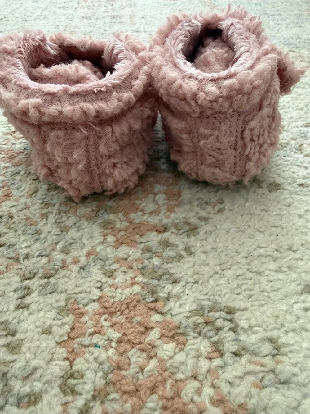UGG Dusty Rose Plush Slip-On Slippers